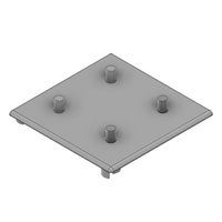 MODULAR SOLUTIONS POLYAMIDE END CAP 90MM X 90MM, GRAY